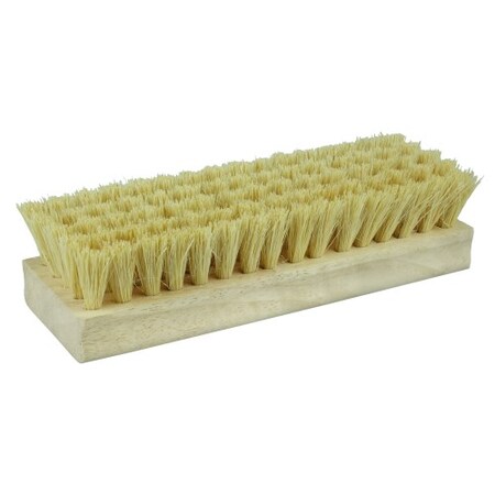 Weiler 8" Square End Scrub Brush, 1" Trim Length, White Tampico Fill 44024